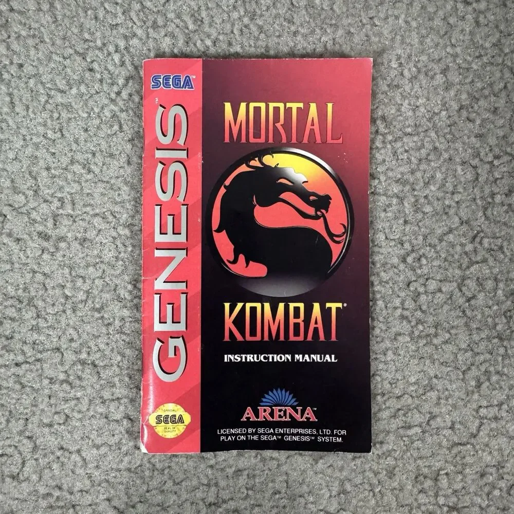 Mortal Kombat (Sega Genesis, 1993) CIB Complete in Box w/ Manual Tested